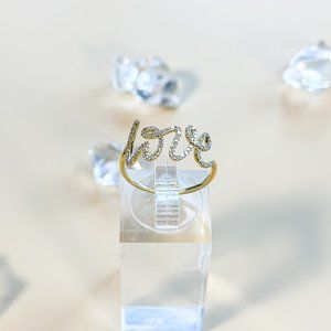 Diamond Love Ring 18K Yellow Gold